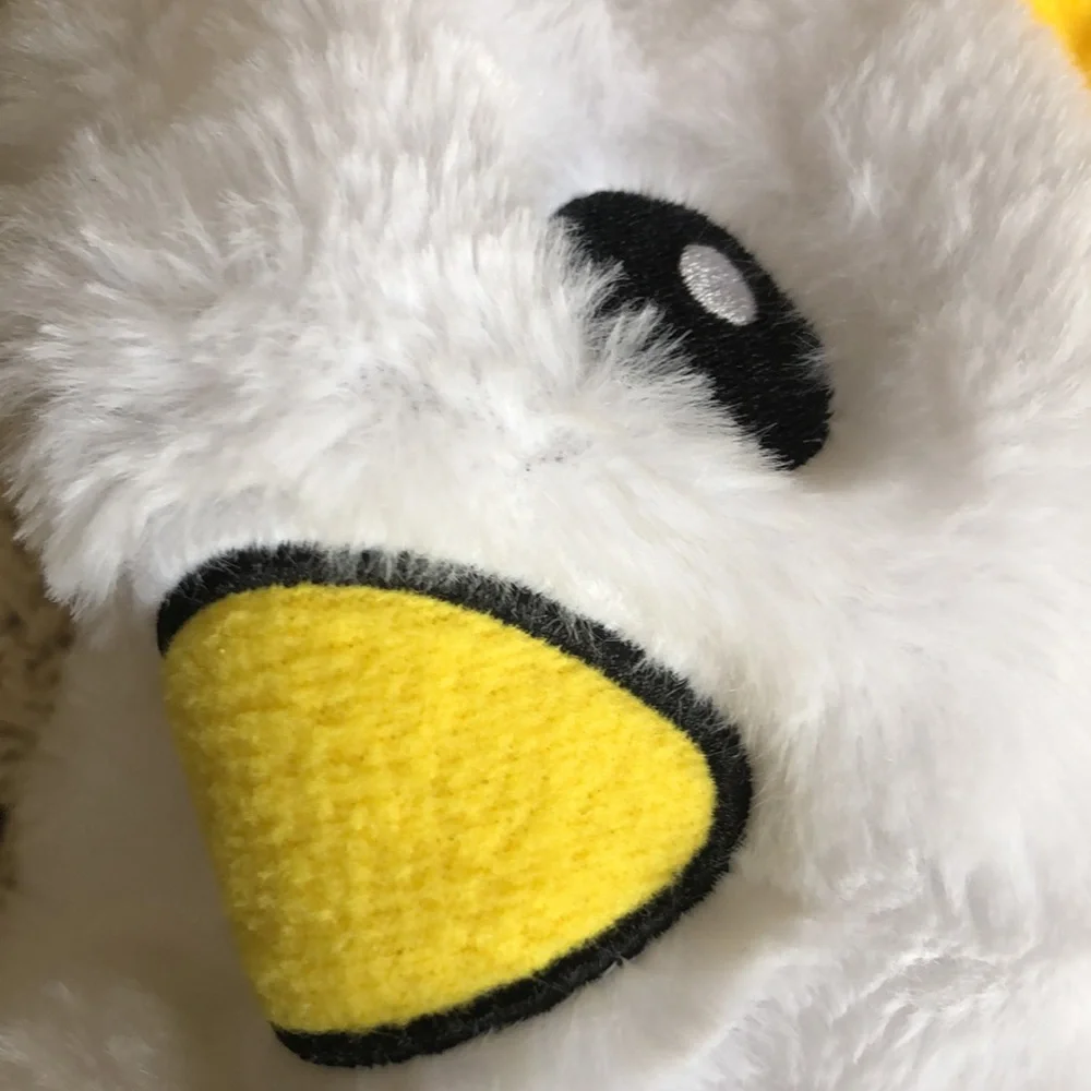 Plush White and Yellow Chicken Hat & Gloves for Kids - Cozy Costume Accessory
